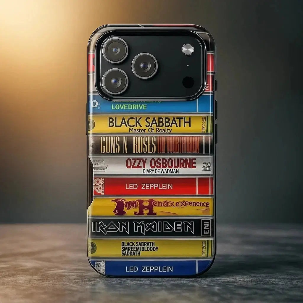 Custom Throwback Case – Build Your Own cassette tape or VHS stack - Up to 14 Titles, Songs/ Movies/ Artists - Throwbackcases