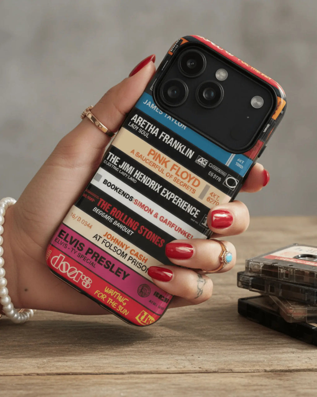 Custom Throwback Case – Build Your Own cassette tape or VHS stack - Up to 14 Titles, Songs/ Movies/ Artists - Throwbackcases