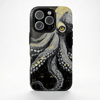 Midnight Octopus with Gold Accents - Throwbackcases