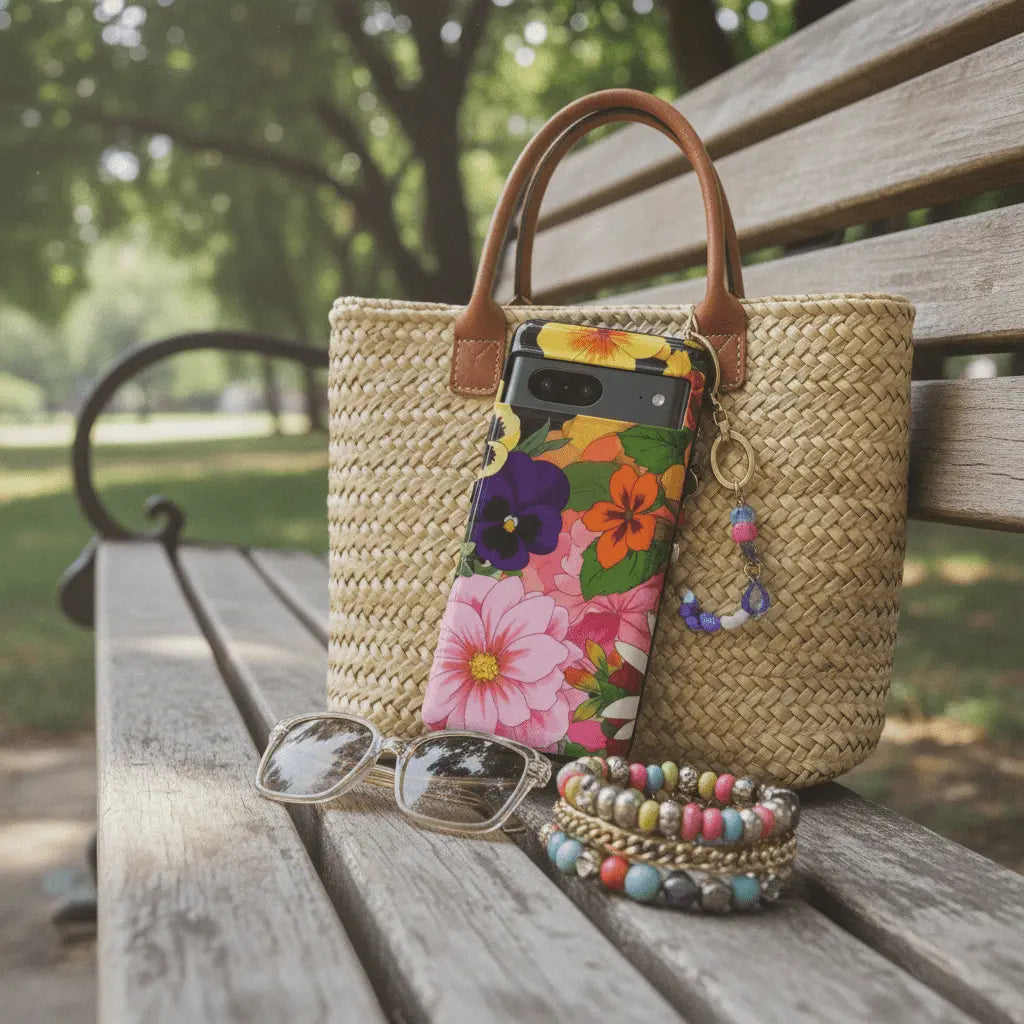 Vintage Floral Garden Collage - Throwbackcases